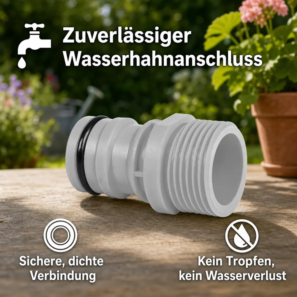 1 Zoll Wasserhahn Adapter, Wasserhahnanschluss, Aussengewinde