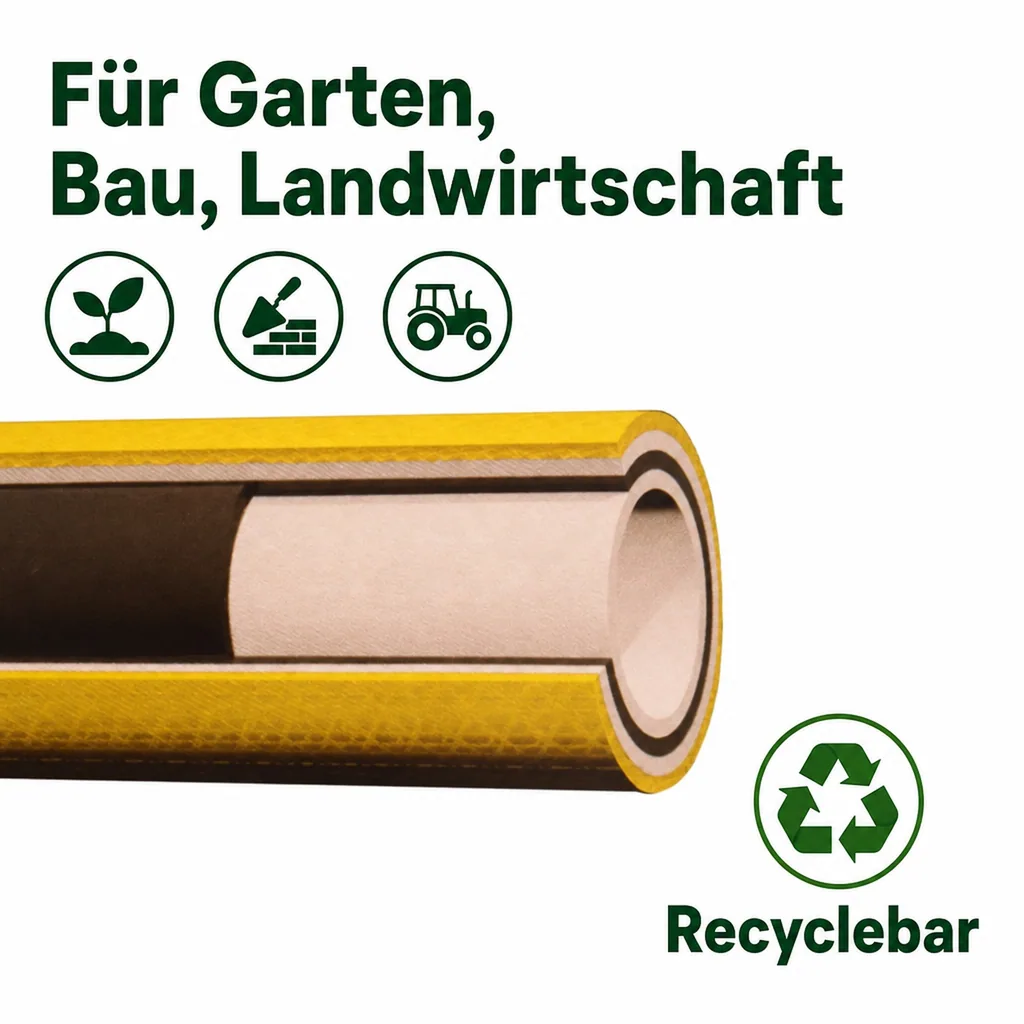 Gartenschlauch 1 Zoll, 25m, flexibel, knickfreier Wasserschlauch
