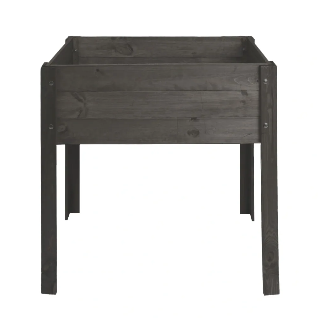 Hochbeet aus Holz , Anthrazit, 80 x 40 x 78 cm