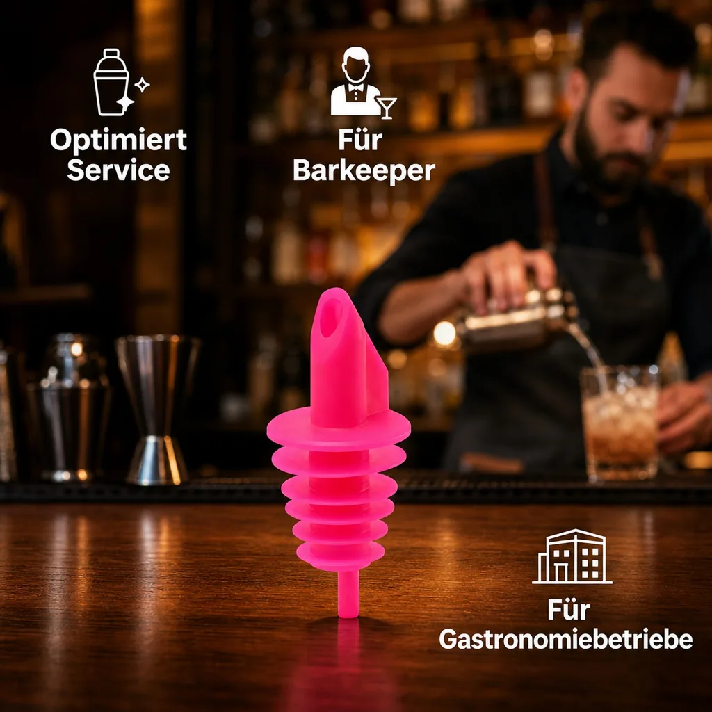 Ausgießer Billy Neon pink, für fast alle Flaschengrößen von 0,5 - 1,5 Liter Flaschen, 1 Stück