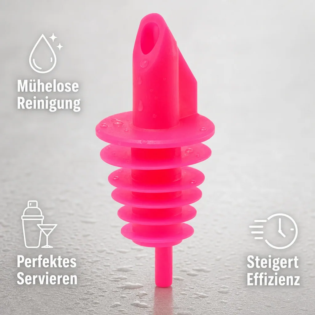 Ausgießer Billy Neon pink, für fast alle Flaschengrößen von 0,5 - 1,5 Liter Flaschen, 1 Stück