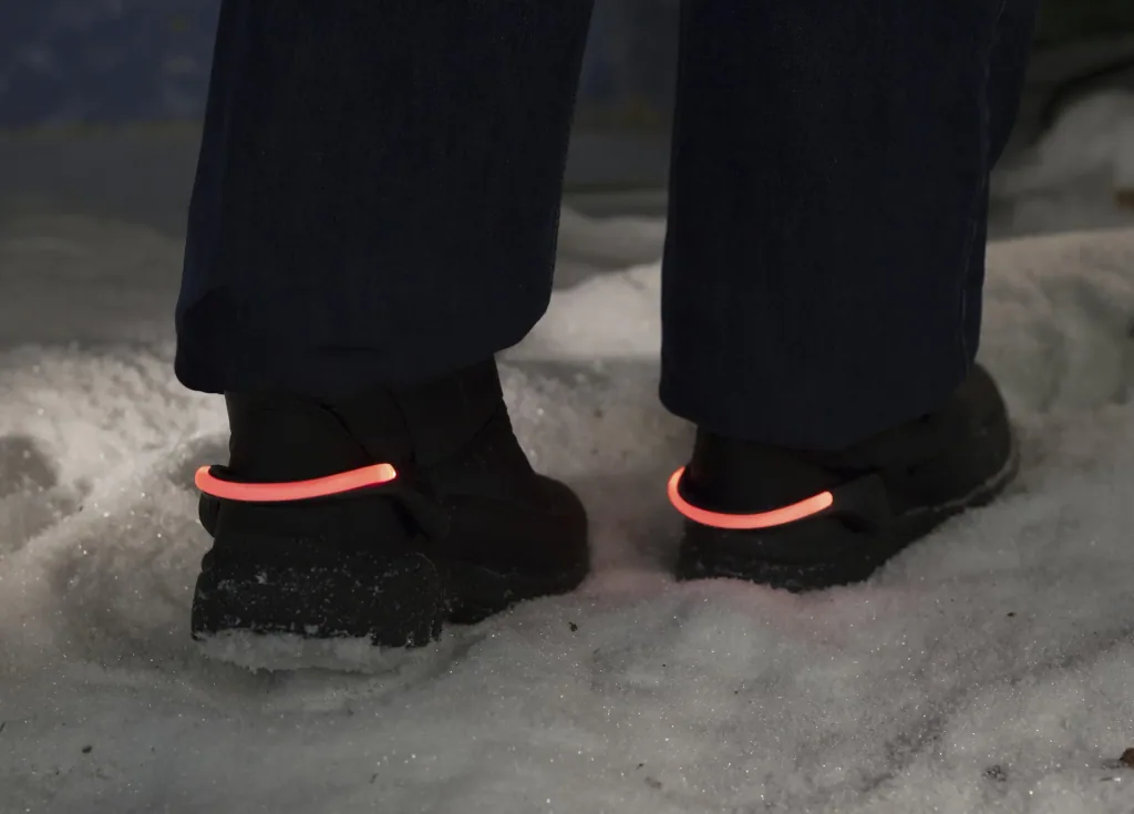 Leuchtclips für Schuhe im Doppelpack, Sichtbarkeit bei Dunkelheit