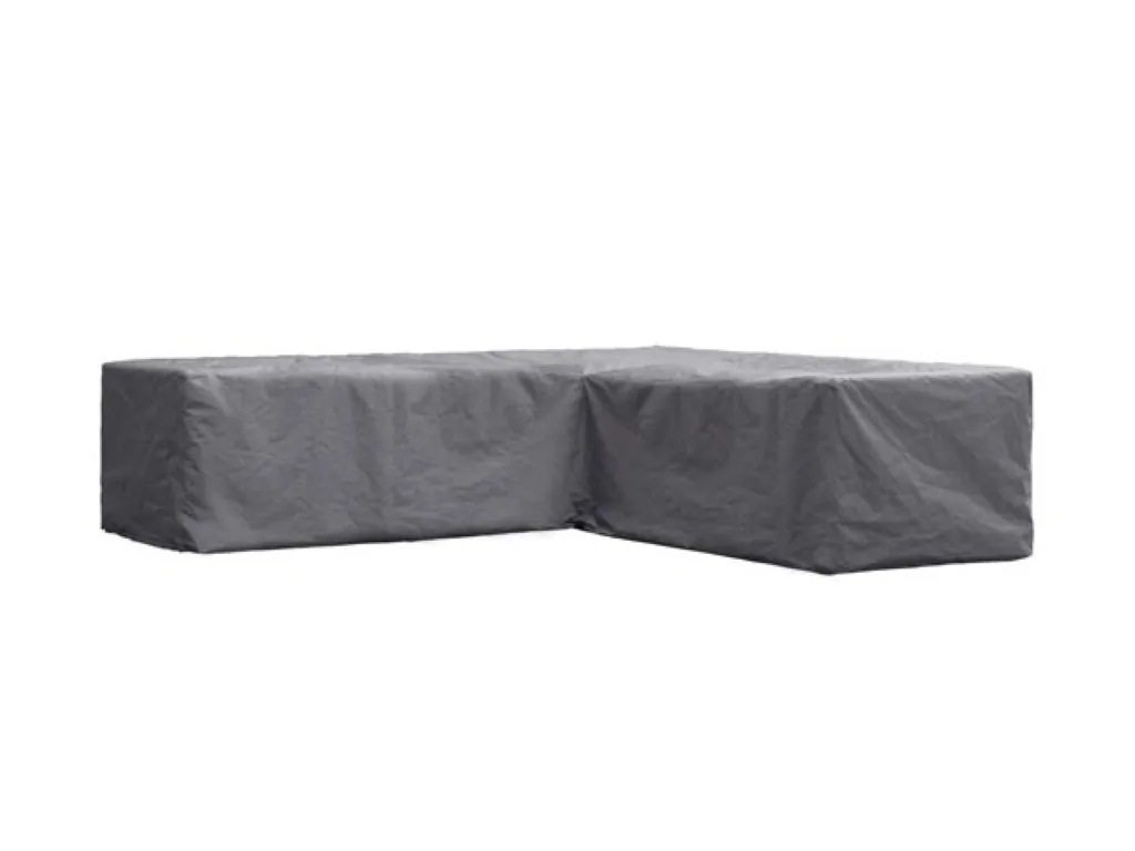L-förmige Gartenmöbel-Abdeckung 250 x 250 x 70 cm, wasserdicht und UV-beständig, strapazierfähige Ecksofa-Abdeckung gegen Regen und Schmutz, grau