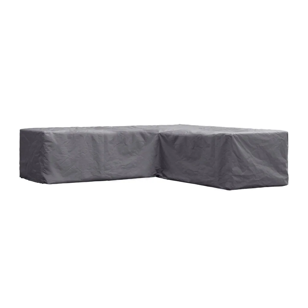 L-förmige Gartenmöbel-Abdeckung 250 x 250 x 70 cm, wasserdicht und UV-beständig, strapazierfähige Ecksofa-Abdeckung gegen Regen und Schmutz, grau
