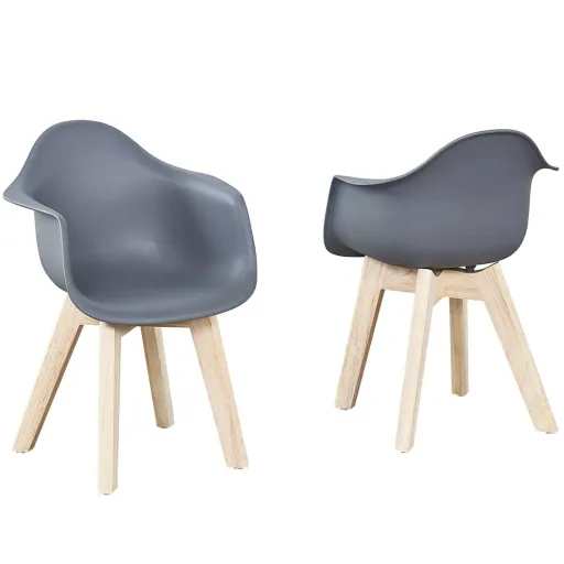 Quax Kinder Schalenstuhl 2 er Set grau