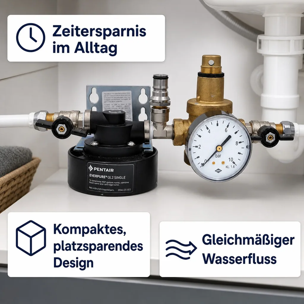 Wasserfiltersystem, Filteranlage, Filterkopf - QL3 mit Druckminderer