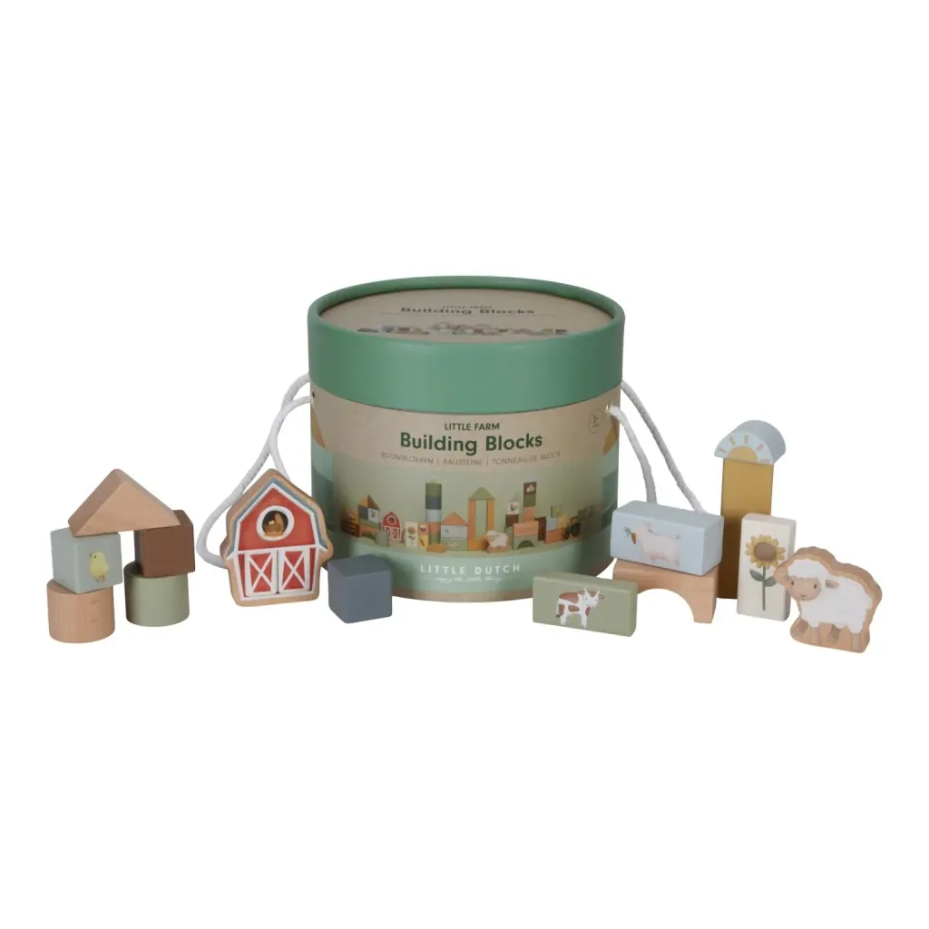 Little Dutch Bausteine Little Farm, 20x16,5x16,5