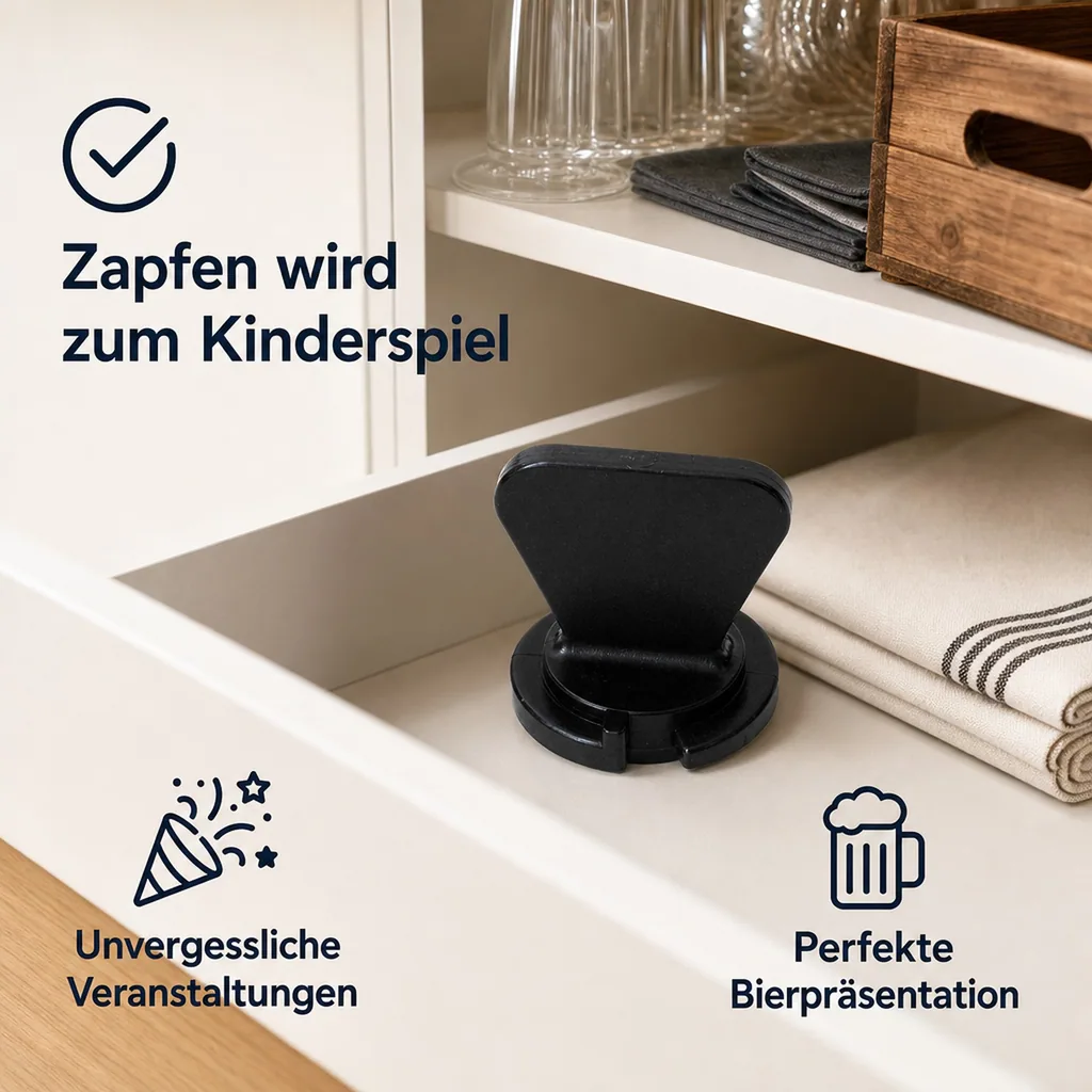 Bierfasslüfter, Fassentlüfter - Sicher und Zuverlässig, Ausführung: für Korbfitting