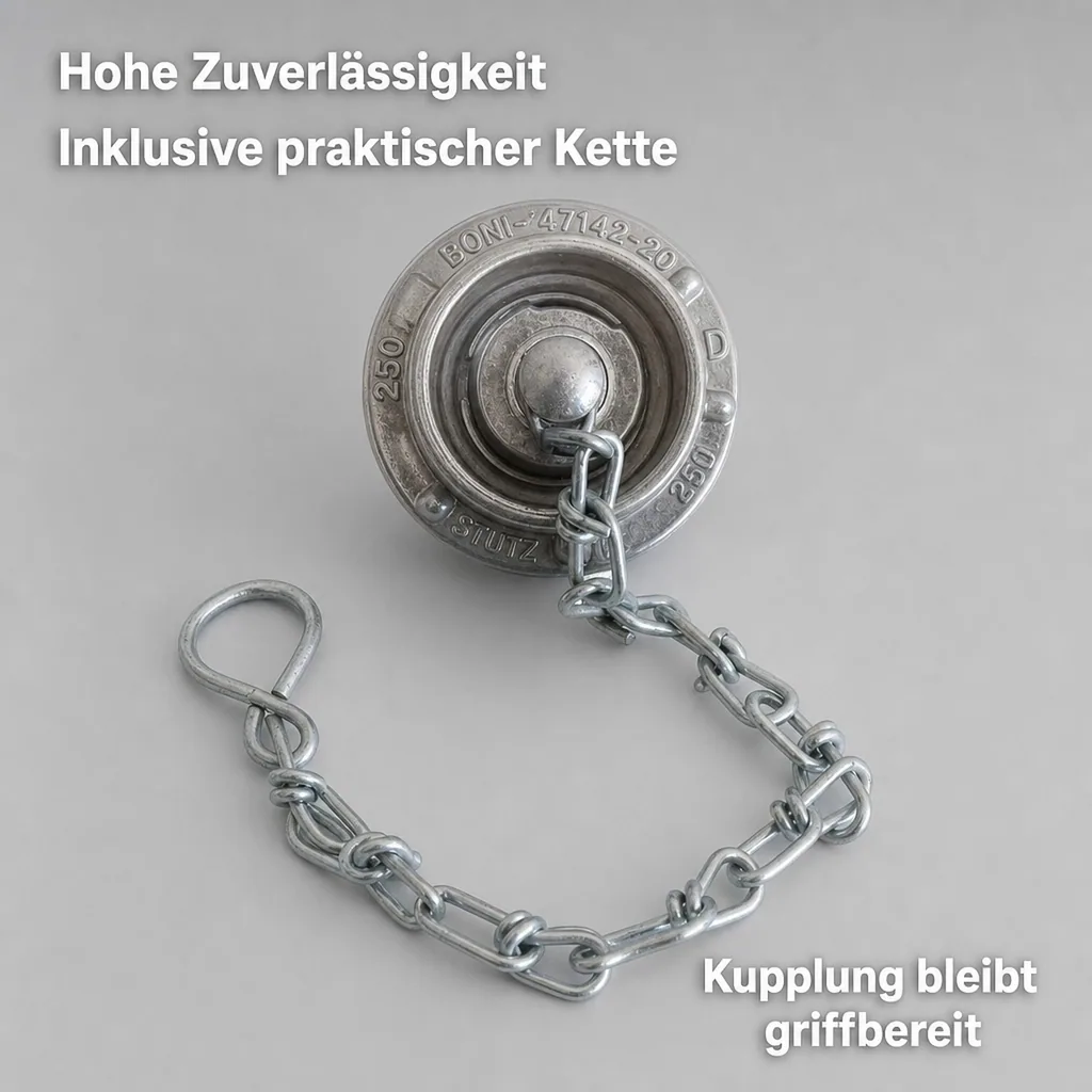 Storz Kupplung, D Blindkupplung mit Kette, Feuerwehrkupplung