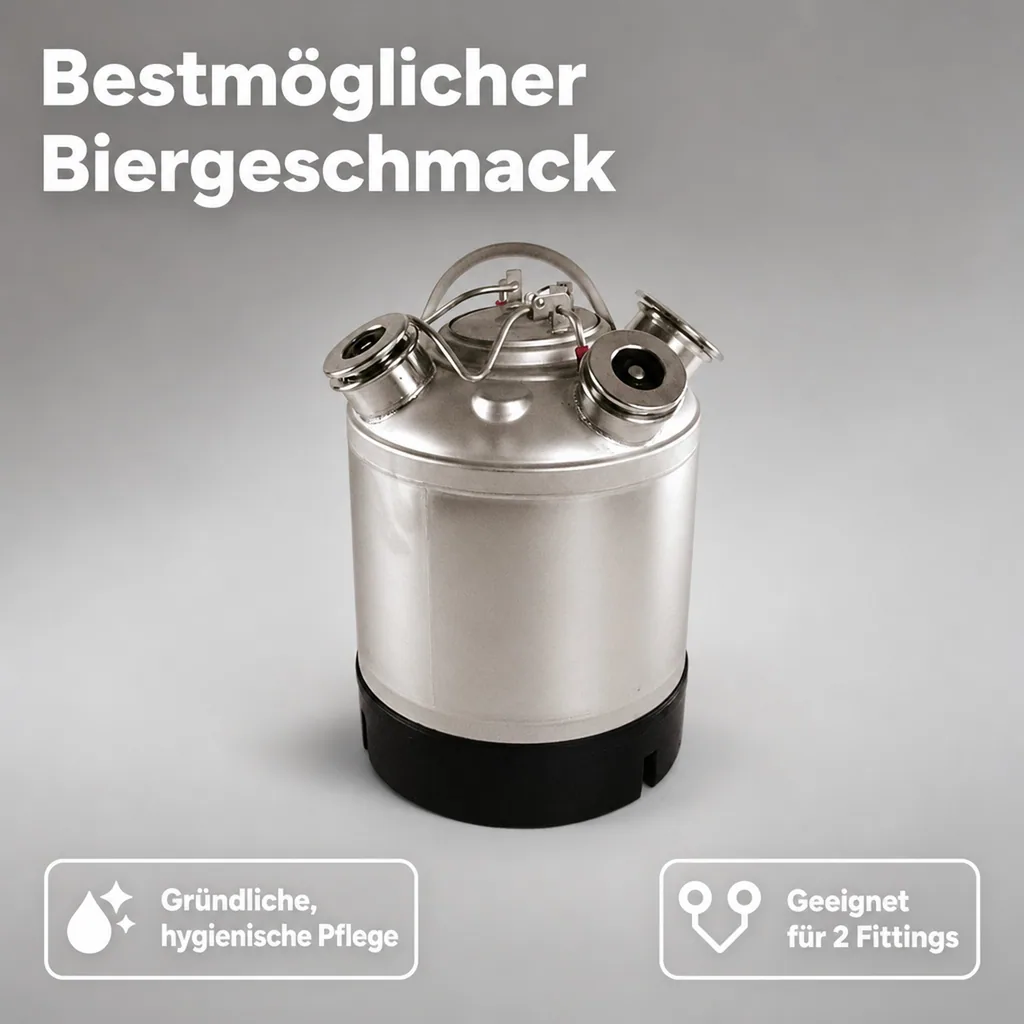 Reinigungsbehälter für 2 Fittinge, Edelstahl, Fittinge austauschbar, ohne Fittinge