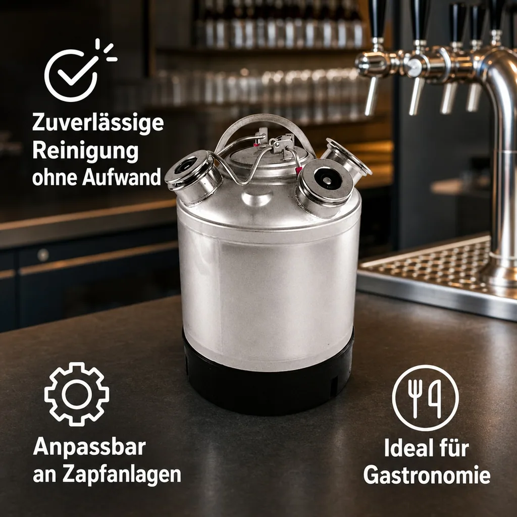 Reinigungsbehälter für 2 Fittinge, Edelstahl, Fittinge austauschbar, ohne Fittinge