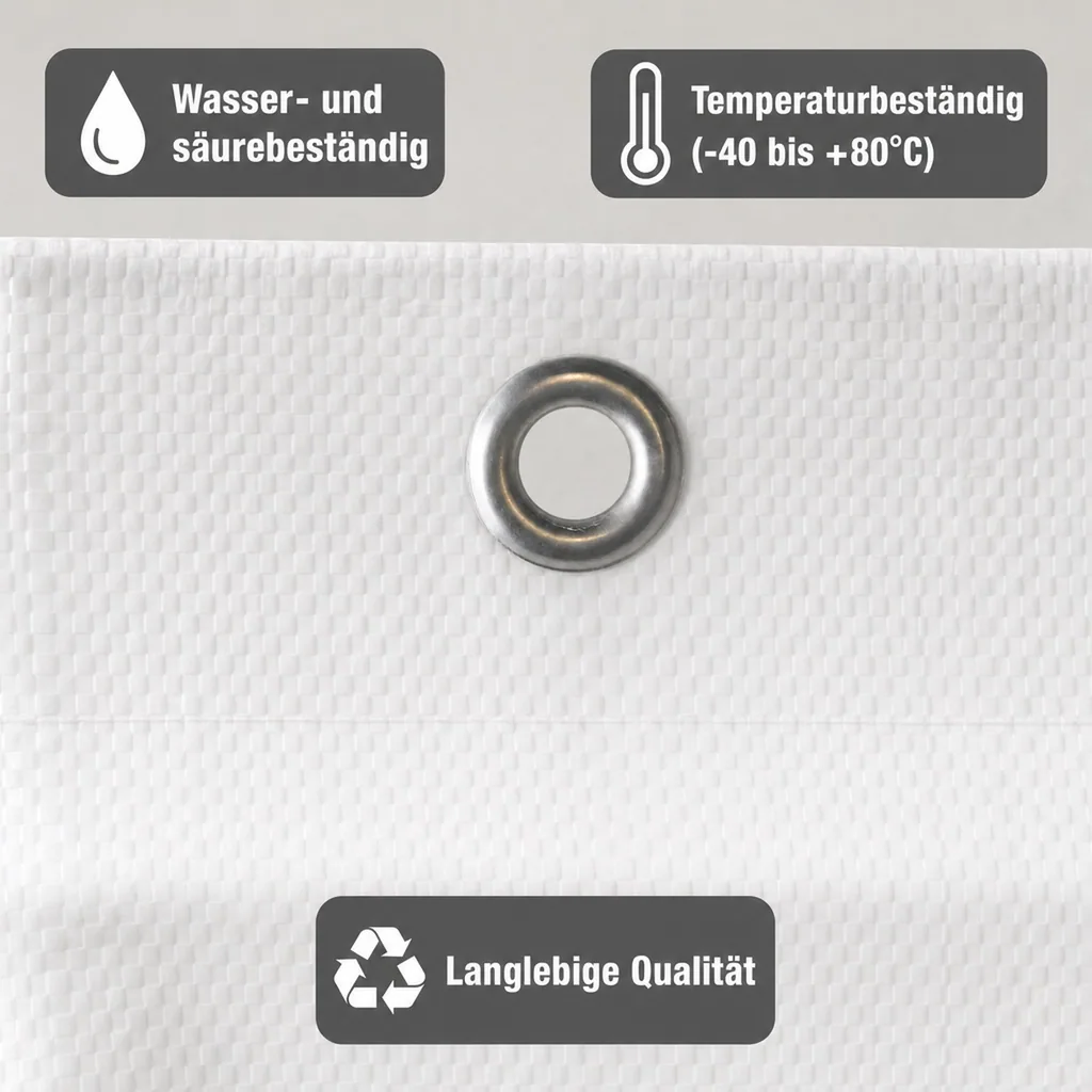 Gerüstplane 0,80 x 10 m, 150 g/m², Abdeckplane, weiß