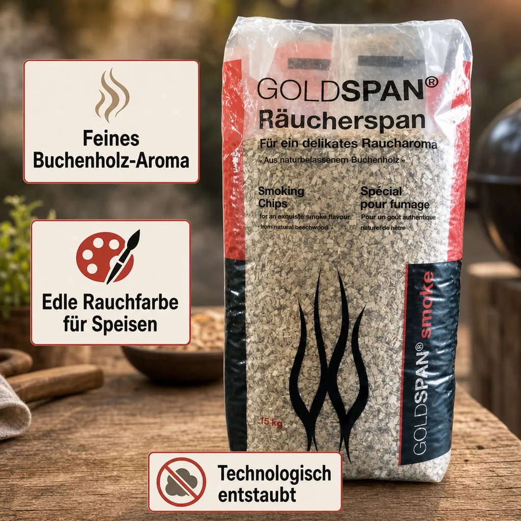 15 kg Räucherspäne Goldspan B 7/20 1,0-2,5 mm