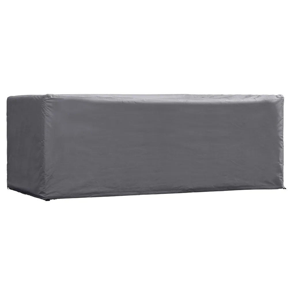 Wasser- und UV-beständige Tischabdeckung 185 x 105 x 75 cm, starker Outdoor-Möbelschutz, Regen- und Schmutzschutz für Gartentische bis 180 cm, grau