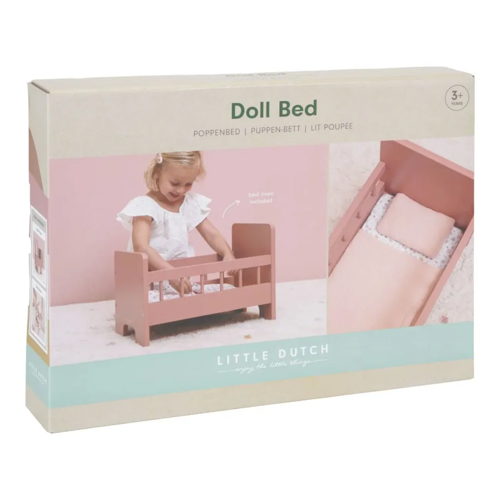 Little Dutch Kinderspielzeug  Puppenbett - Essentials, Pink