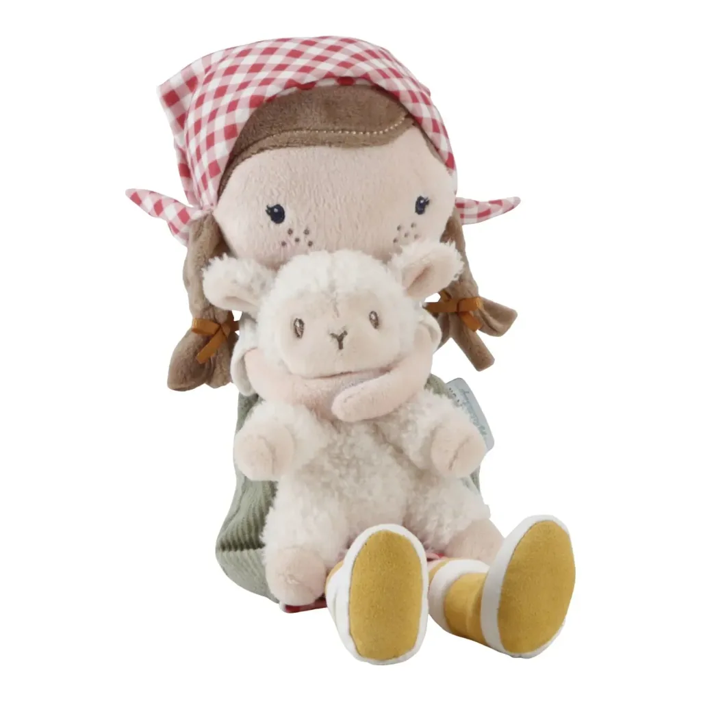 Little Dutch Stoffpuppe, Kuschelpuppe - Farmer Rosa mit Schaf, 35cm