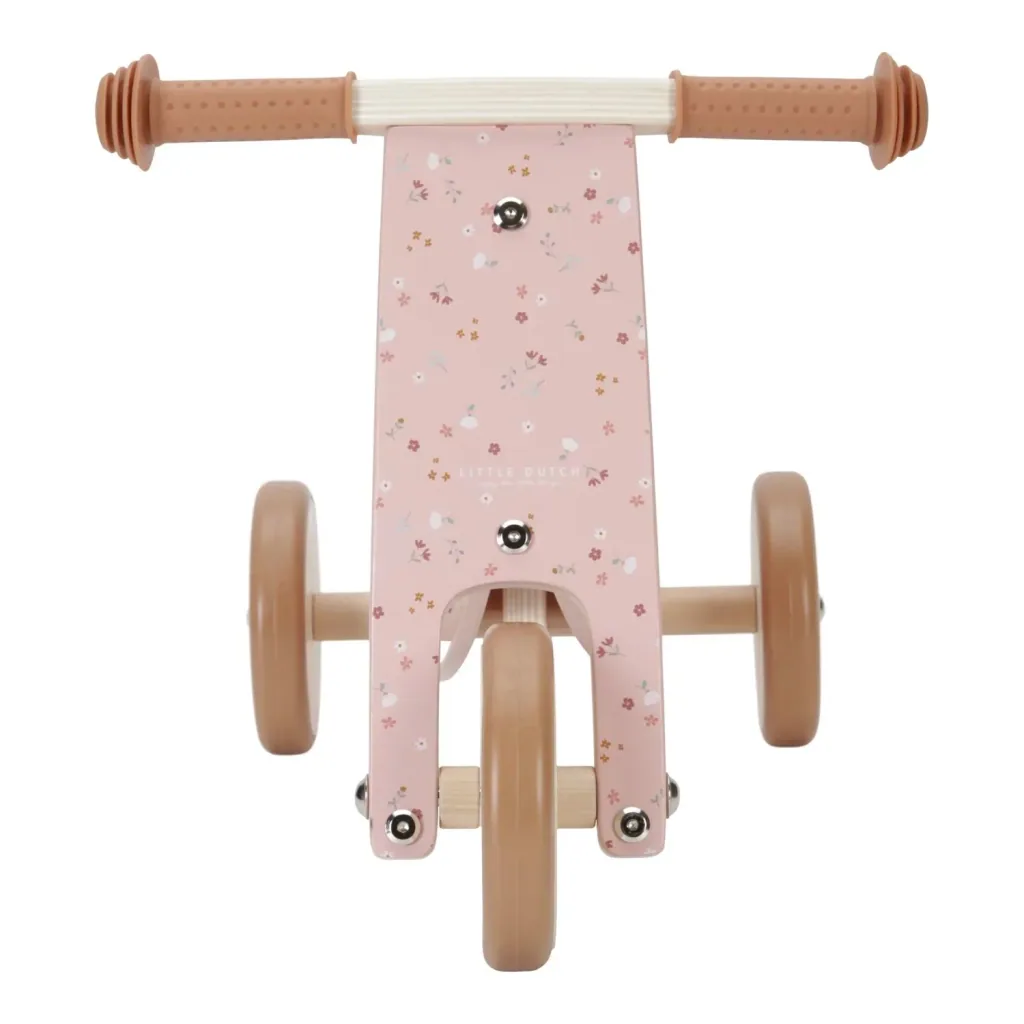 Little Dutch Holzdreirad Rosa: Kinder Dreirad mit Gummigriffen & Sicherheitsreifen