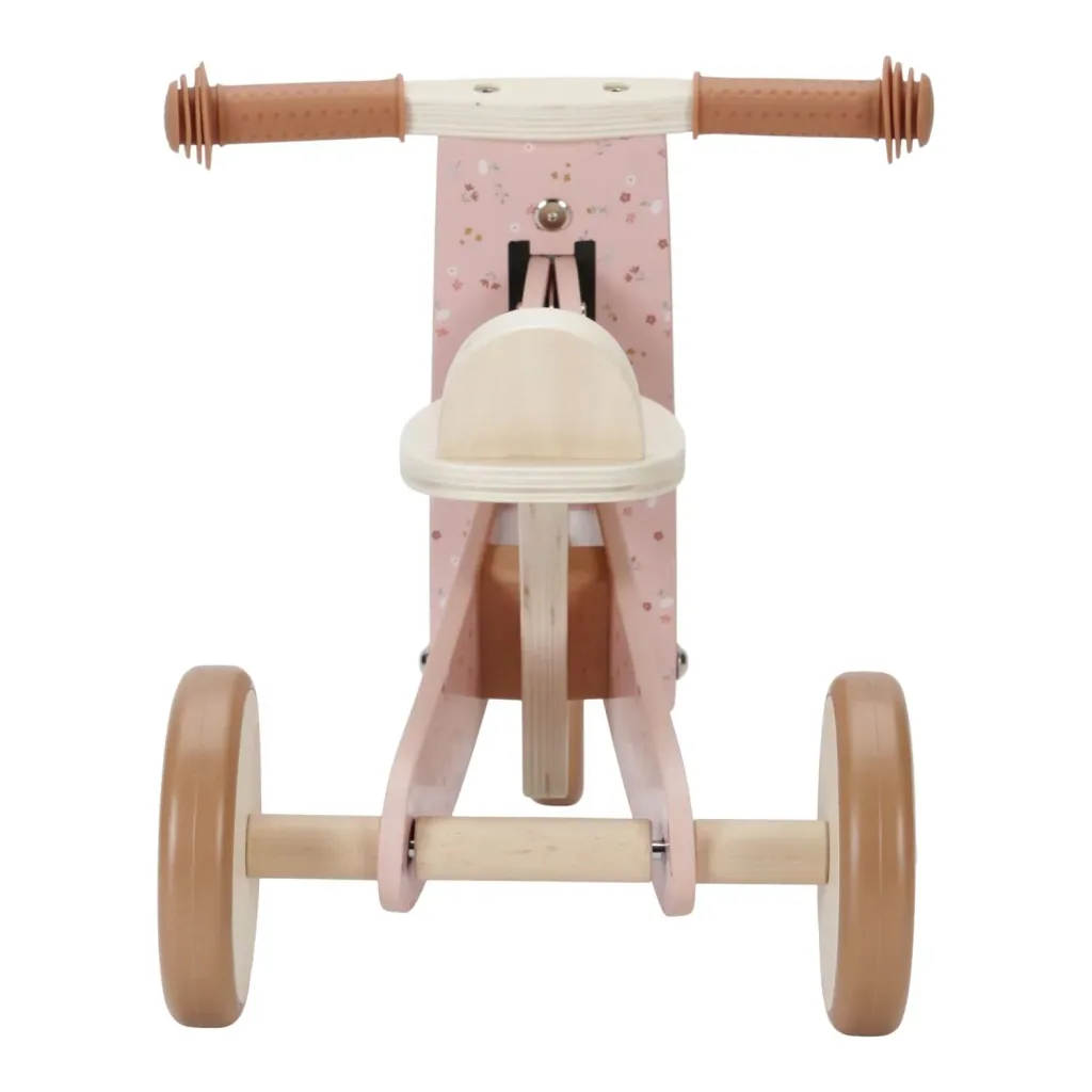 Little Dutch Holzdreirad Rosa: Kinder Dreirad mit Gummigriffen & Sicherheitsreifen
