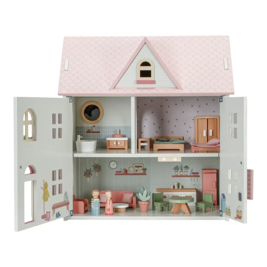 Little Dutch Puppenhaus Holz: Holzpuppenhaus mit Grosses zum Spielen & Einrichten (ab 3 Jahren)