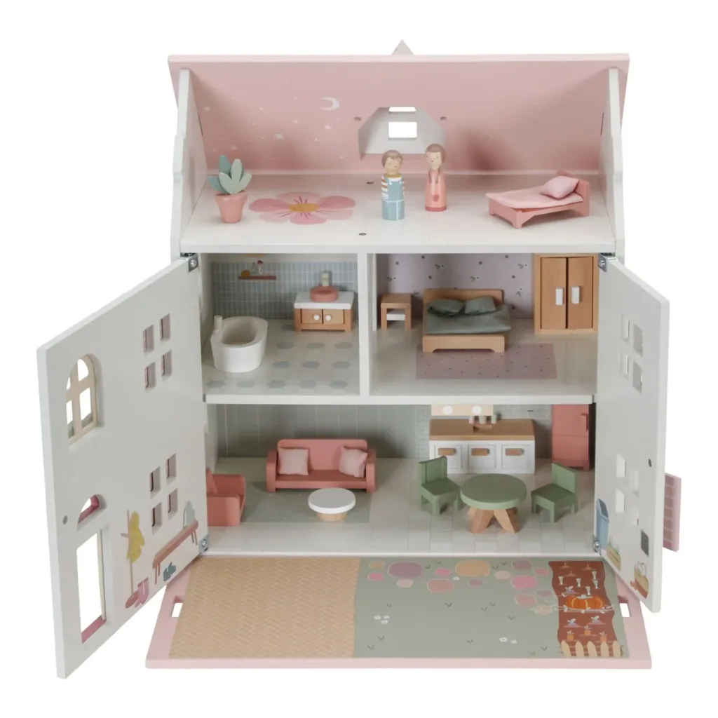 Little Dutch Puppenhaus Holz: Holzpuppenhaus mit Grosses zum Spielen & Einrichten (ab 3 Jahren)
