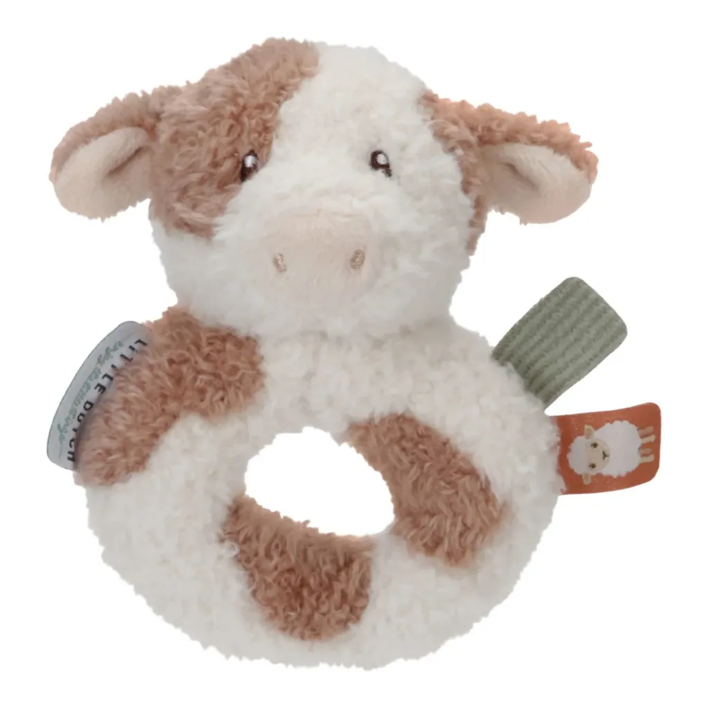 Little Dutch Geschenkset Little Farm: Schmusetuch, Kuscheltier & Rassel für Babys