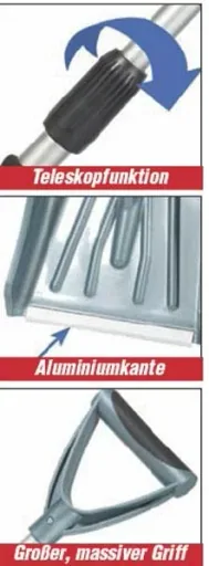 Schneeschaufel PREMIUM mit Teleskopstiel