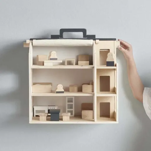 Kids Concept Spielzeug Puppenhaus tragbar Holz
