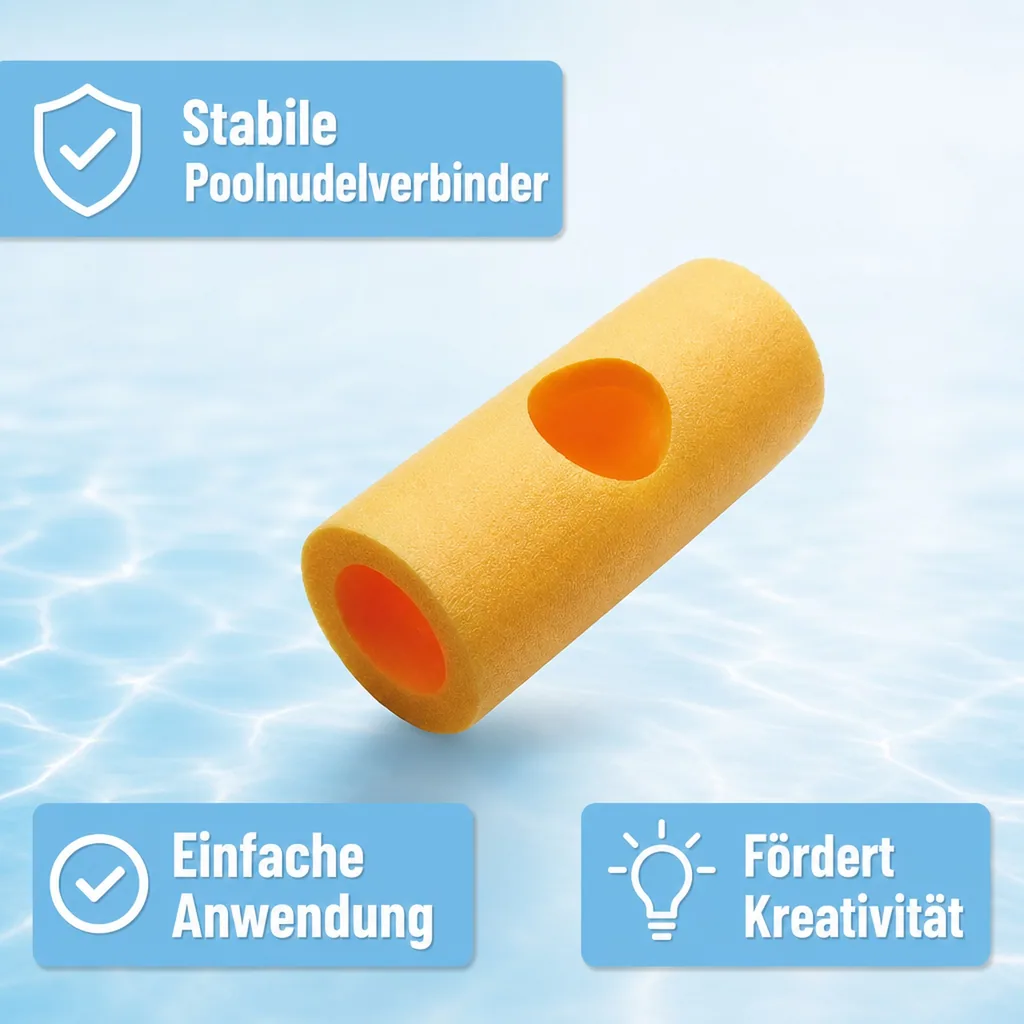 Poolnudel Verbinder, Schwimmnudel Verbindung, 4 Loch, 225 mm
