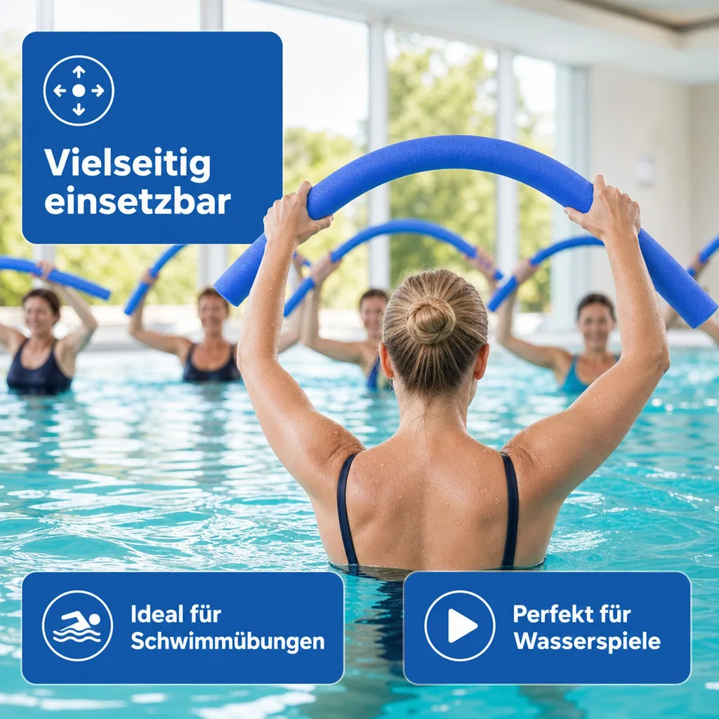 Poolnudel blau 160cm, Schwimmnudel, Wassersportzubehör