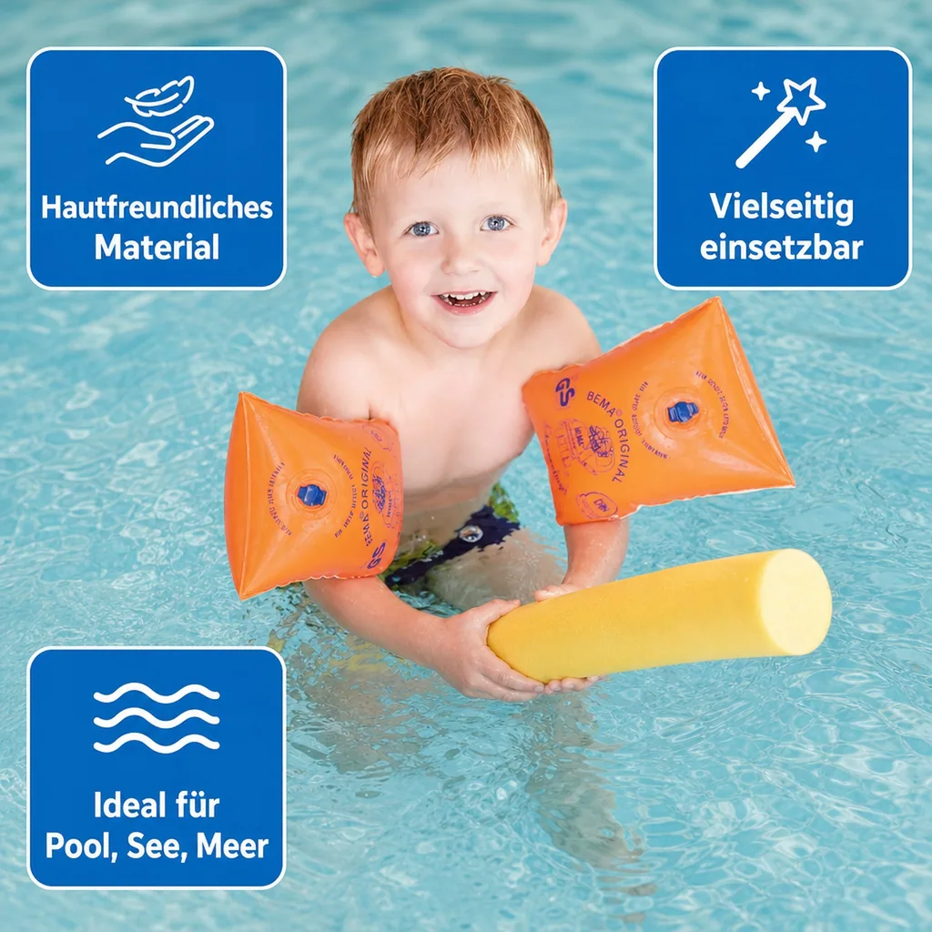 Poolnudel Gelb 160cm, Schwimmnudel, Schwimmhilfe