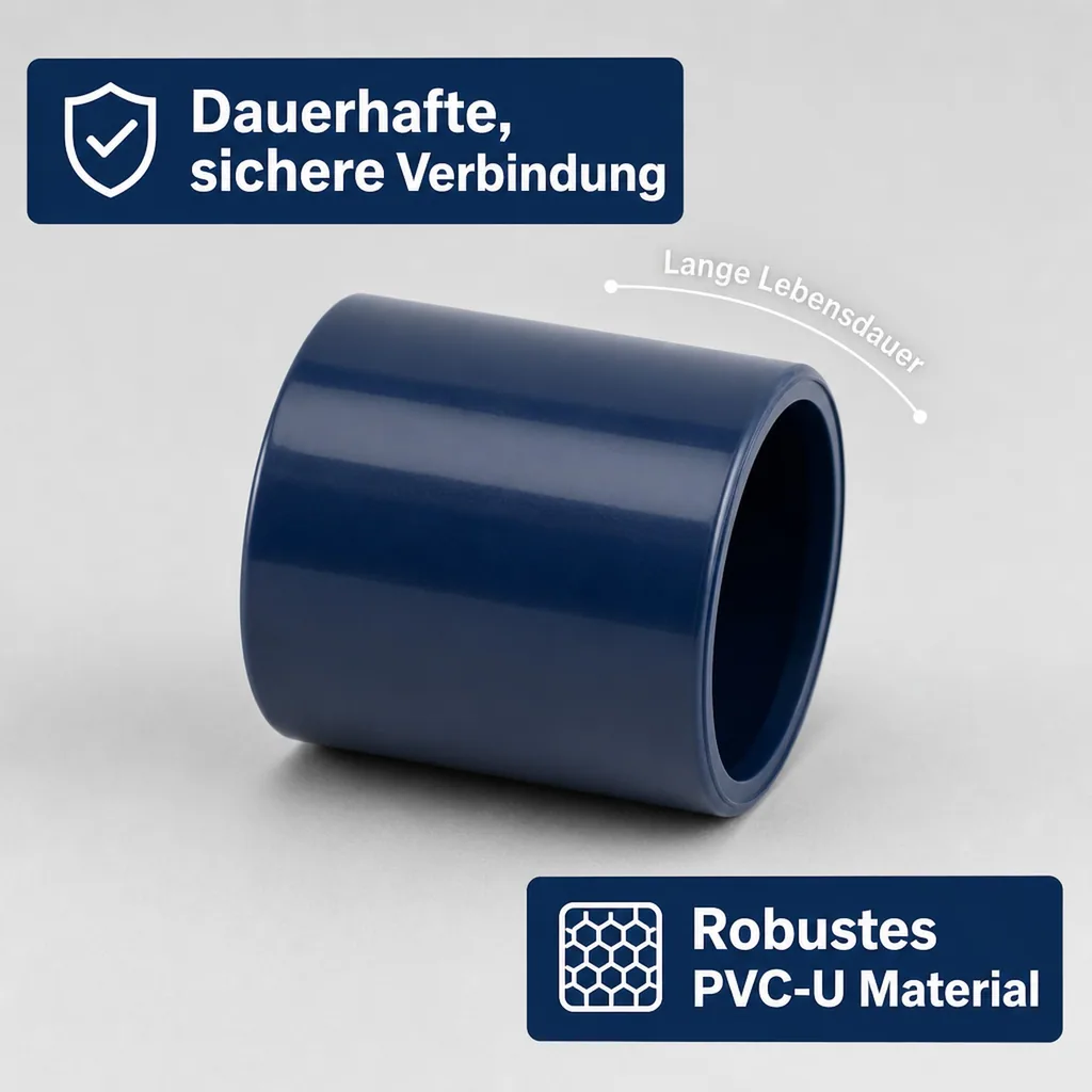 PVC Fittinge, Klebemuffe 32mm PN16, PVC-U Rohrverbinder