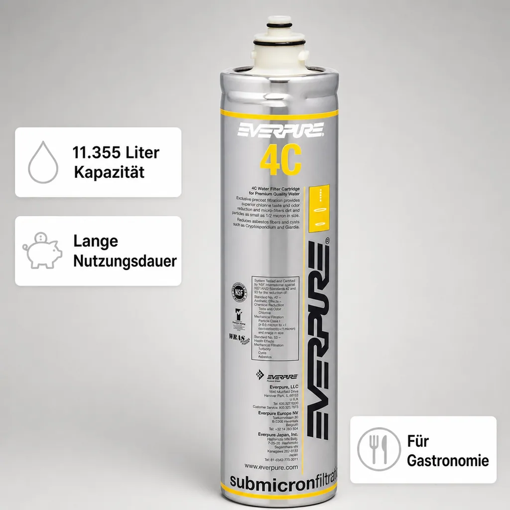 Wasserfilter, Filterpatrone - EVERPURE 4C für Premium Kaltgetränke