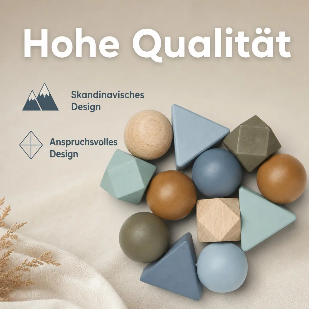 Liewood "Anna" Rassel Kugeln Holz blau Multi Mix