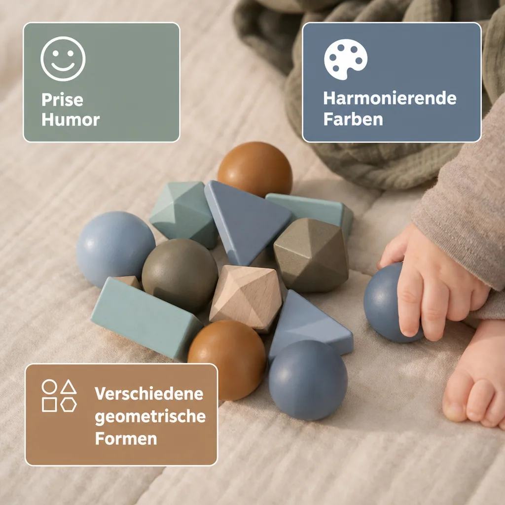 Liewood "Anna" Rassel Kugeln Holz blau Multi Mix