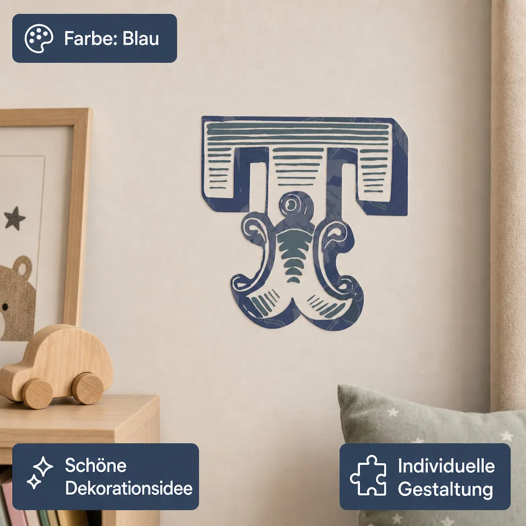 Lilipinso Sticker blau Buchstabe t