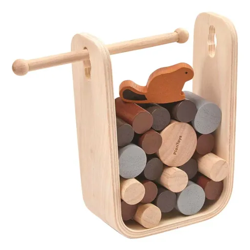 Plan Toys Spiel Stämme ziehen Holz