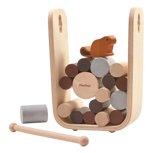 Plan Toys Spiel Stämme ziehen Holz