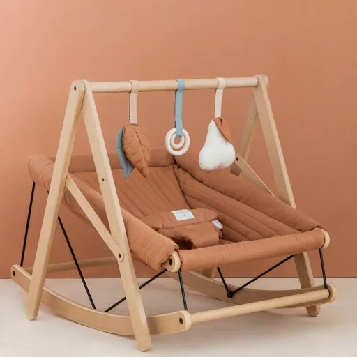 Babywippe Bezug, Ersatzbezug - Nobodinoz, Sienna braun