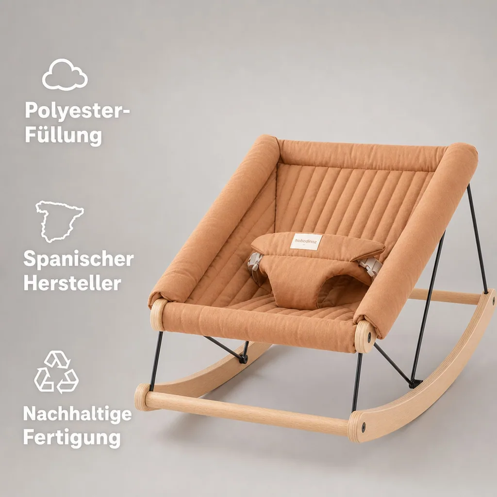 Babywippe Bezug, Ersatzbezug - Nobodinoz, Sienna braun
