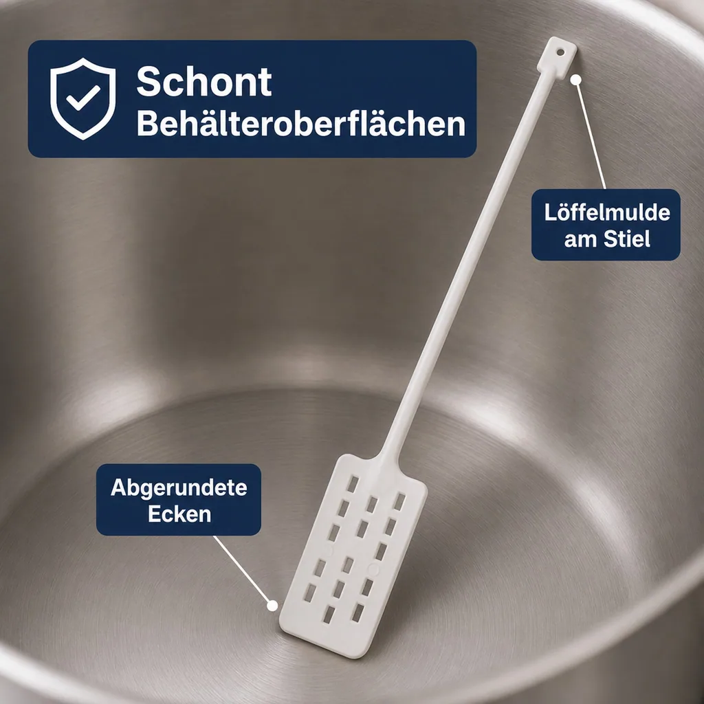 Rührspachtel, Bierlöffel - 45 cm, Kunststoff - Maischen & Hefeanstellen im Brauprozess