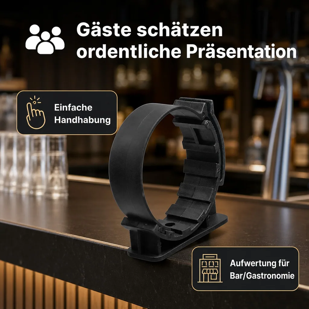 Pythonhalter fur Getränkepython, Kunststoff, schwarz