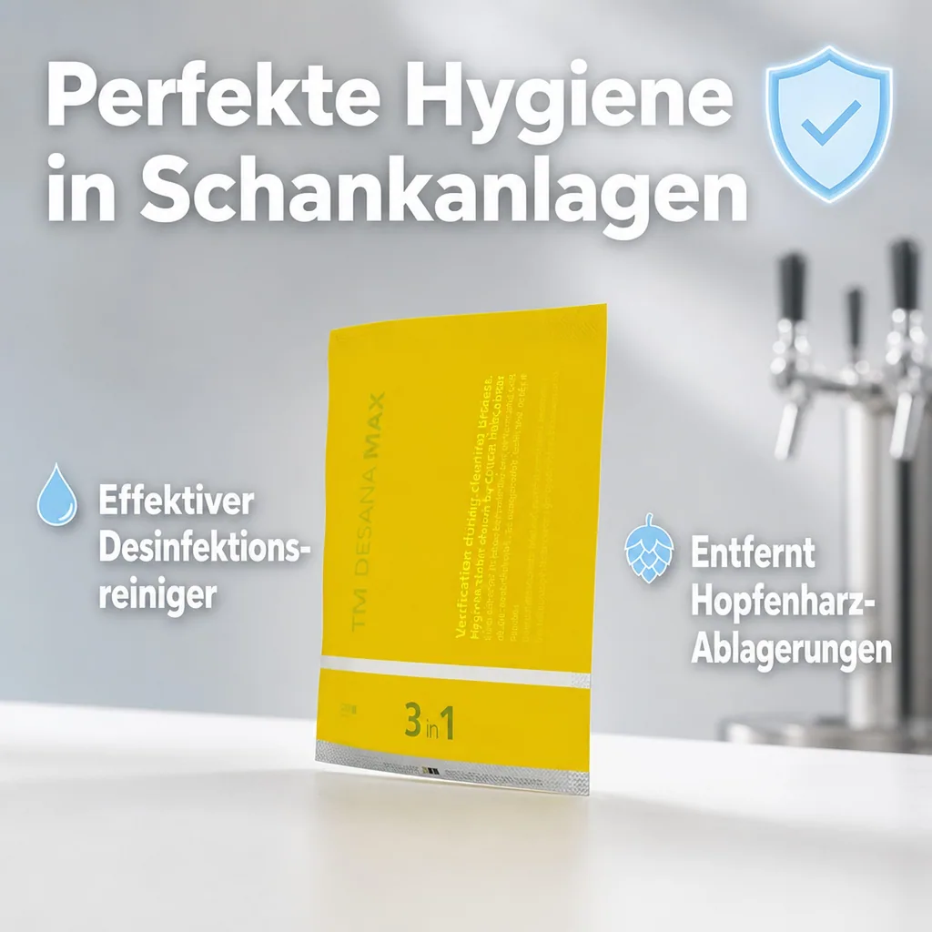 TM Desana Max Reinigungs & Desinfektionsmittel, Desinfektionspulver für Getränkeleitungen, Chemische Leitungsreinigung, Preis pro Stück (35g)