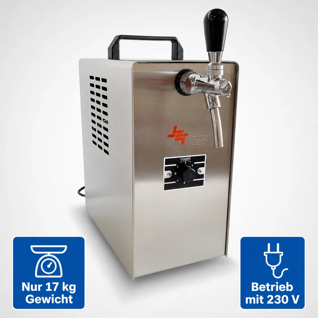 Zapfanlage, Bierzapfanlage - JET 30 Bierzapfanlage 1-leitig Trockenkühlgerät, bis zu 40 Liter/h
