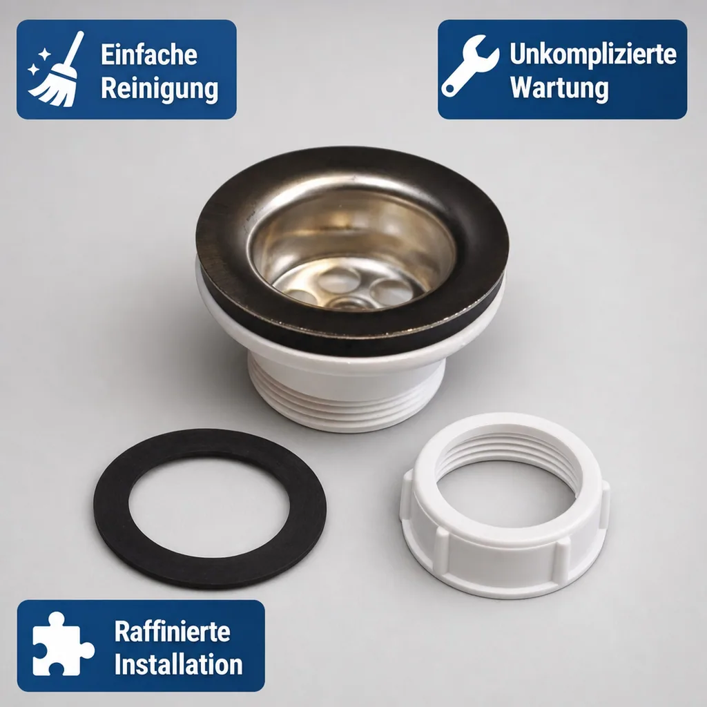 Ablaufventil 1 1/4 Zoll für Spülbecken und Spülwannen