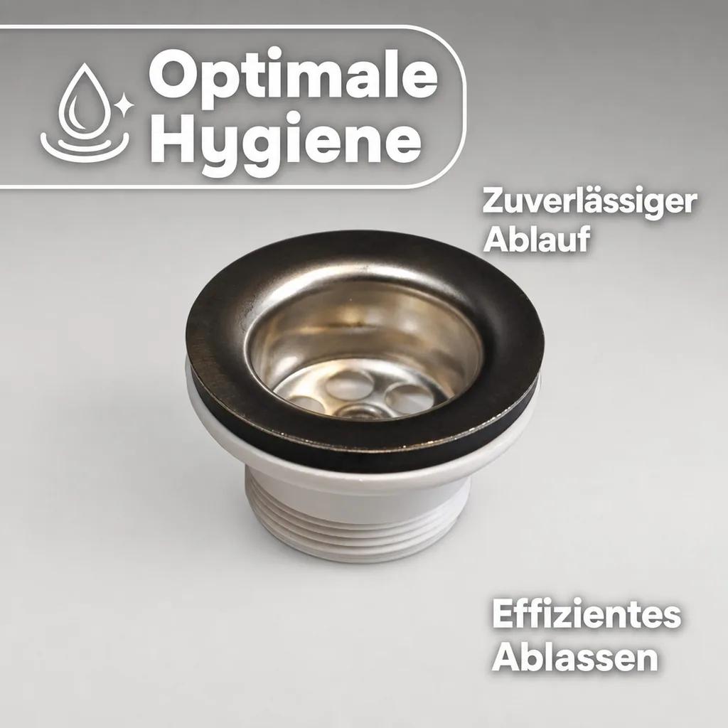 Ablaufventil 1 1/4 Zoll für Spülbecken und Spülwannen