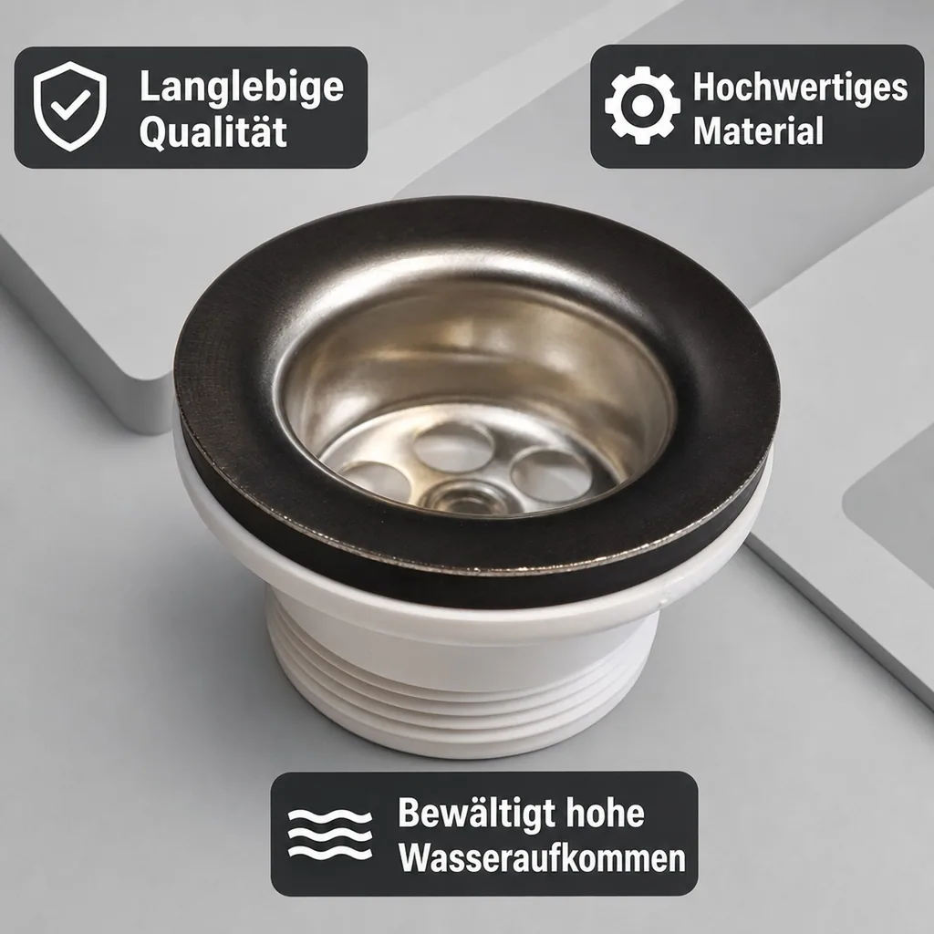 Ablaufventil 1 1/4 Zoll für Spülbecken und Spülwannen