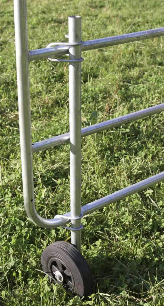 Stützrad für verstellbare Weidetore