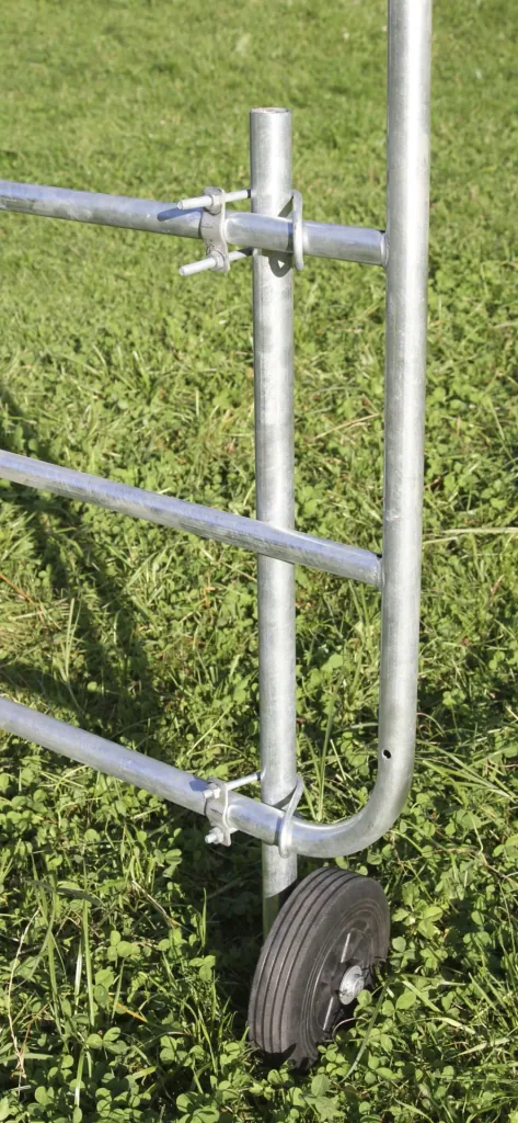 Stützrad für verstellbare Weidetore