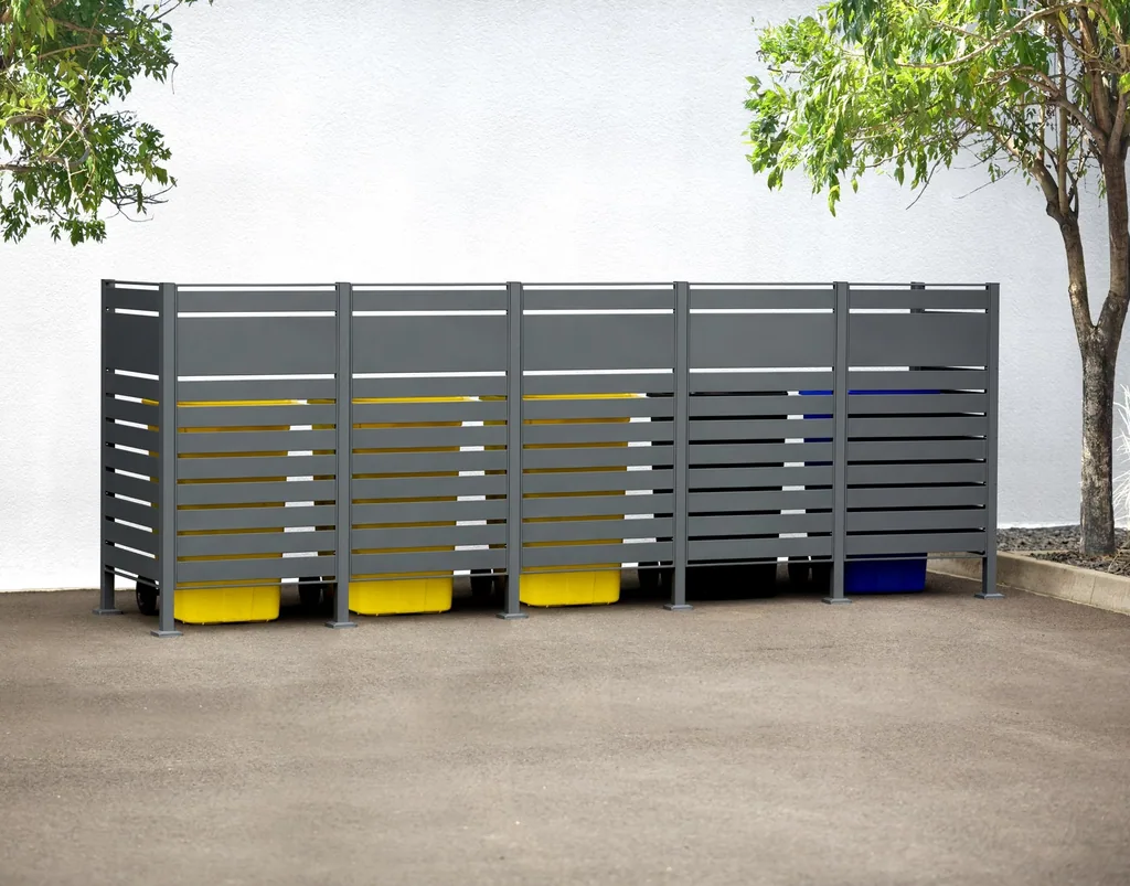 Westmann Mülltonnenverkleidung Planum 5er 150 cm anthrazit (5× 240 L)