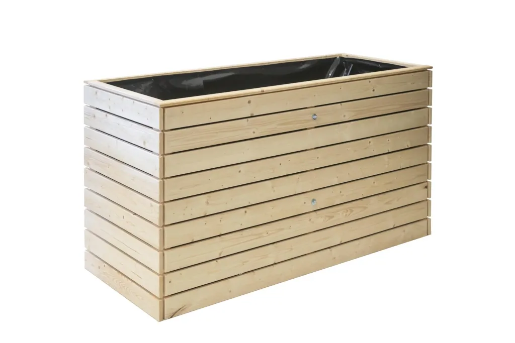 Westmann Hochbeet Asket XL, 160×70×90 cm, Natur – Fichtenholz, rückenschonend